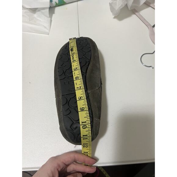 UGG Australia 5775 Ascot Brown Suede Sheepskin Mocs Slippers Shoes Size 10 - Picture 10 of 11